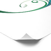 Unendlichkeitssymbol mit Peacock Feather Fotodruck (Ecke)