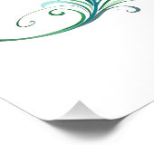 Unendlichkeitssymbol mit Peacock Feather Fotodruck (Ecke)