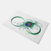 Unendlichkeitssymbol mit Peacock Feather Fußmatte (Schrägansicht)