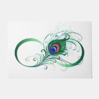 Unendlichkeitssymbol mit Peacock Feather