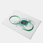 Unendlichkeitssymbol mit Peacock Feather Fußmatte (Schrägansicht)