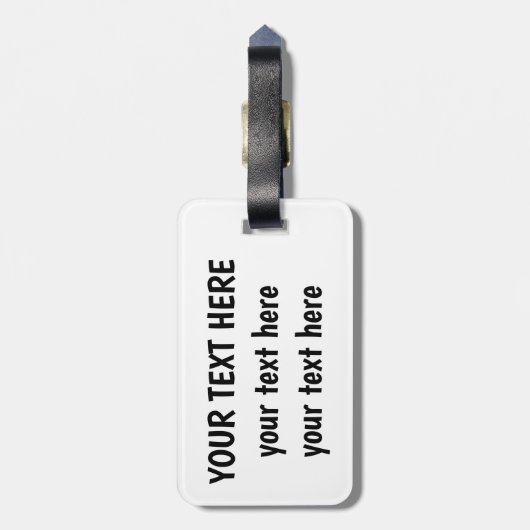 Unendlichkeitssymbol mit Peacock Feather Gepäckanhänger (Rückseite vertikal)