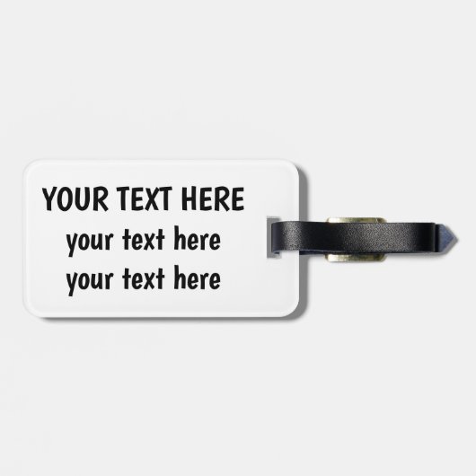 Unendlichkeitssymbol mit Peacock Feather Gepäckanhänger (Rückseite horizontal)