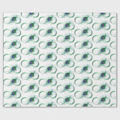 Unendlichkeitssymbol mit Peacock Feather Geschenkpapier (Flach)