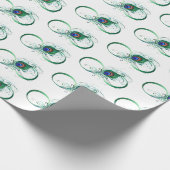 Unendlichkeitssymbol mit Peacock Feather Geschenkpapier (Ecke)