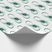 Unendlichkeitssymbol mit Peacock Feather Geschenkpapier (Ecke)