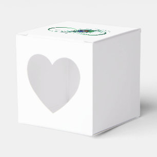 Unendlichkeitssymbol mit Peacock Feather Geschenkschachtel