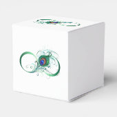 Unendlichkeitssymbol mit Peacock Feather Geschenkschachtel (Rückseite)