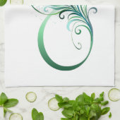 Unendlichkeitssymbol mit Peacock Feather Geschirrtuch (Gefaltet)