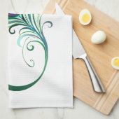 Unendlichkeitssymbol mit Peacock Feather Geschirrtuch (Viertel Falte)