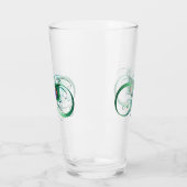 Unendlichkeitssymbol mit Peacock Feather Glas (Links)