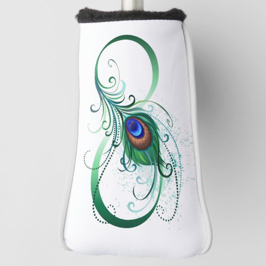 Unendlichkeitssymbol mit Peacock Feather Golf Headcover (Rotieren 90)