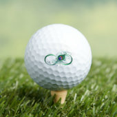 Unendlichkeitssymbol mit Peacock Feather Golfball (Insitu T-Shirt)