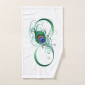 Unendlichkeitssymbol mit Peacock Feather Handtuch (Handtuch)