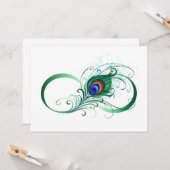 Unendlichkeitssymbol mit Peacock Feather Karte (Vorderseite/Rückseite Beispiel)