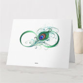 Unendlichkeitssymbol mit Peacock Feather Karte (Rückseite)