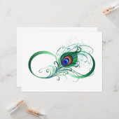 Unendlichkeitssymbol mit Peacock Feather Karte (Vorderseite/Rückseite Beispiel)