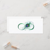 Unendlichkeitssymbol mit Peacock Feather Karte (Vorderseite/Rückseite Beispiel)