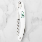 Unendlichkeitssymbol mit Peacock Feather Kellnermesser (Vorderseite)