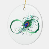 Unendlichkeitssymbol mit Peacock Feather Keramik Ornament (Links)