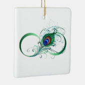 Unendlichkeitssymbol mit Peacock Feather Keramikornament (Rechts)