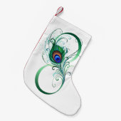 Unendlichkeitssymbol mit Peacock Feather Kleiner Weihnachtsstrumpf (Vorderansicht (hängend))