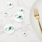 Unendlichkeitssymbol mit Peacock Feather Konfetti (Gruppe)