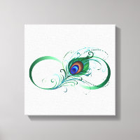 Unendlichkeitssymbol mit Peacock Feather