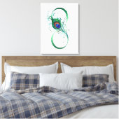 Unendlichkeitssymbol mit Peacock Feather Leinwanddruck (Insitu (Schlafzimmer))