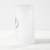 Unendlichkeitssymbol mit Peacock Feather Mattglas Bierglas (Mittel)