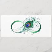 Unendlichkeitssymbol mit Peacock Feather Menükarte (Vorderseite)