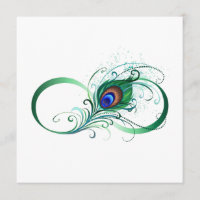 Unendlichkeitssymbol mit Peacock Feather