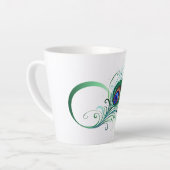 Unendlichkeitssymbol mit Peacock Feather Milchtasse (Linke Ecke)