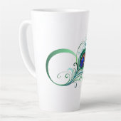 Unendlichkeitssymbol mit Peacock Feather Milchtasse (Linke Ecke)