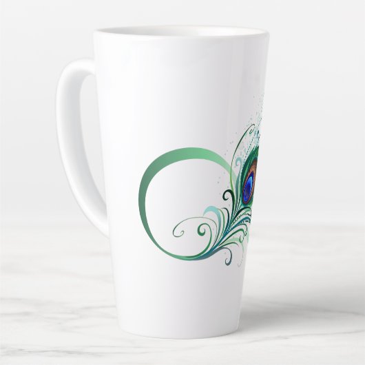 Unendlichkeitssymbol mit Peacock Feather Milchtasse (Linke Ecke)
