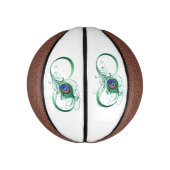 Unendlichkeitssymbol mit Peacock Feather Mini Basketball (Vertikal)