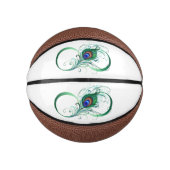 Unendlichkeitssymbol mit Peacock Feather Mini Basketball (Vorderseite)