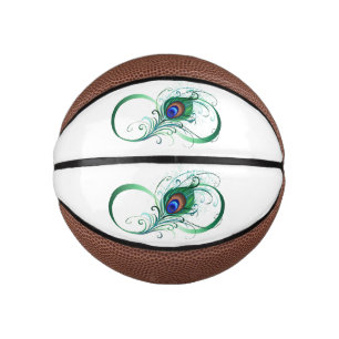Unendlichkeitssymbol mit Peacock Feather Mini Basketball