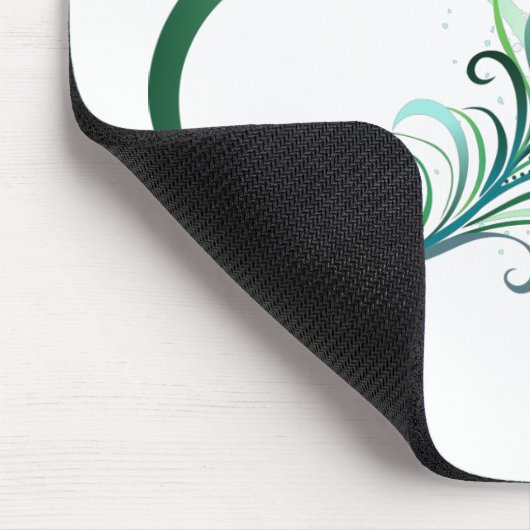 Unendlichkeitssymbol mit Peacock Feather Mousepad (Ecke)