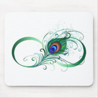 Unendlichkeitssymbol mit Peacock Feather