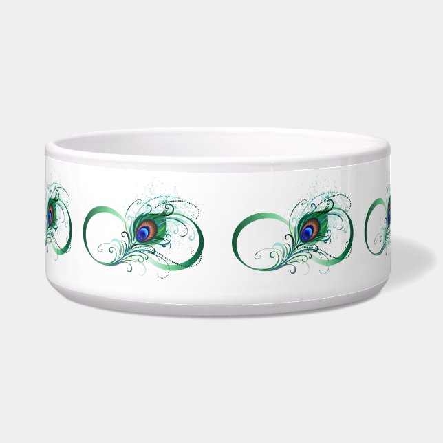Unendlichkeitssymbol mit Peacock Feather Napf (Vorderseite)