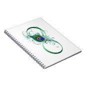 Unendlichkeitssymbol mit Peacock Feather Notizblock (Rechte Seite)