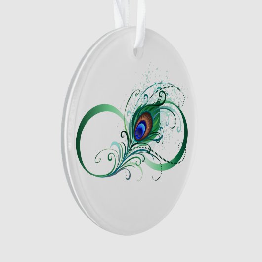 Unendlichkeitssymbol mit Peacock Feather Ornament (Vorderseite)