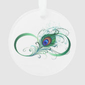 Unendlichkeitssymbol mit Peacock Feather Ornament (Rückseite)