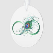 Unendlichkeitssymbol mit Peacock Feather Ornament (Vorderseite)