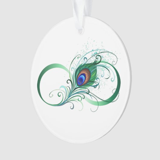 Unendlichkeitssymbol mit Peacock Feather Ornament (Vorderseite)