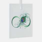Unendlichkeitssymbol mit Peacock Feather Ornament Aus Glas (Vorderseite Rechts)