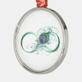 Unendlichkeitssymbol mit Peacock Feather Ornament Aus Metall (Links)