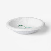 Unendlichkeitssymbol mit Peacock Feather Pappteller (Gewinkelt)