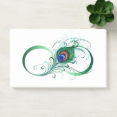 Unendlichkeitssymbol mit Peacock Feather Post-it Klebezettel (Büro)